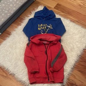 Two toddler boy hoodies